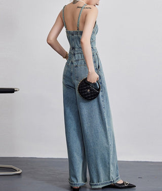 Bustier Denim Jumpsuit