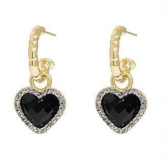 Black Heart Earrings