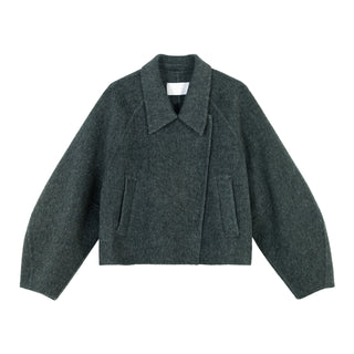 Handmade Angora Wool Double-Faced Short Coat