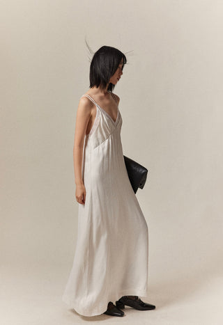 Lace-Trimmed Slip Dress