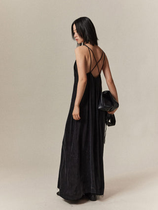 Lace-Trimmed Slip Dress