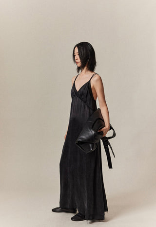 Lace-Trimmed Slip Dress