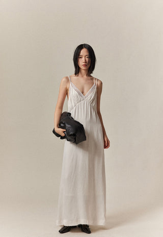 Lace-Trimmed Slip Dress