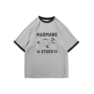 Magmans Contrast Trim Printed T-shirt