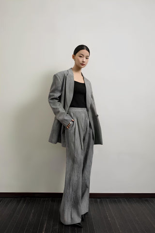 Relaxed Linen-blend Blazer Suit