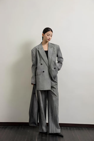 Relaxed Linen-blend Blazer Suit