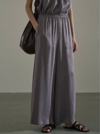 Wide Leg Satin Pants