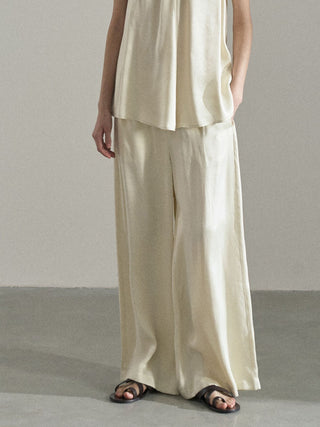 Wide Leg Satin Pants