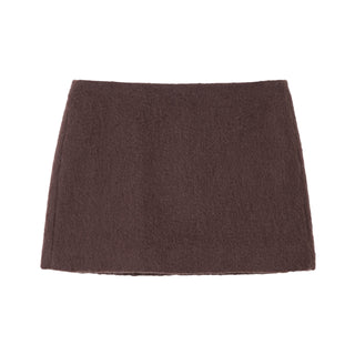 Textured Alpaca Wool Skirt