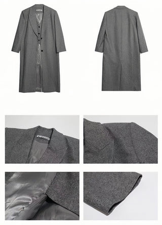 Vest-Layered Wool Coat