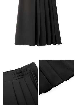 Pleated Maxi Skirt